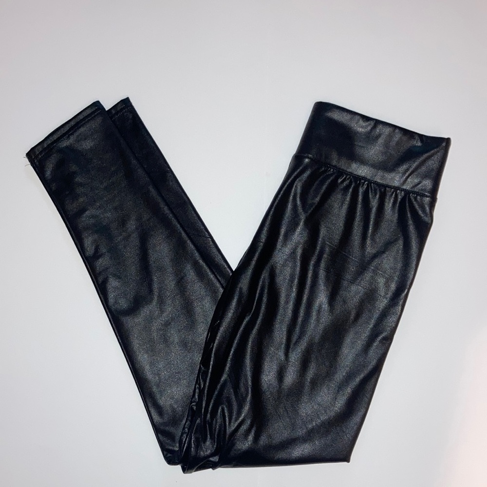 Faux Leather Pants Black